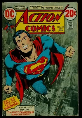 Buy DC Comics ACTION Comics #419 SUPERMAN 1st Human Target VG 4.0 • 27.56£