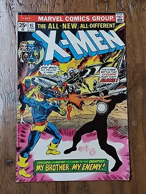 Buy 1976 Marvel Comics UNCANNY X-MEN #97 Lilandra Cyclops Return Of Havoc & Polaris • 47.29£