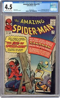 Buy Amazing Spider-Man #18 CGC 4.5 1964 1482286018 • 279.83£
