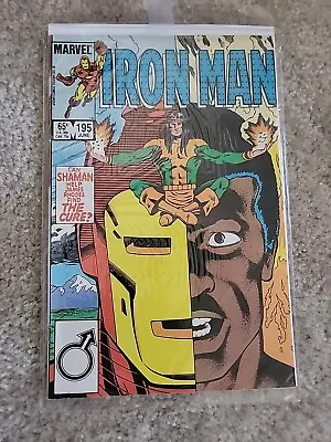 Buy RARE Vintage Marvel Comics Iron Man #195 1985 Iconic Rhodes Cover B2 • 3.17£