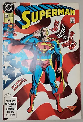Buy Superman #53 March 1991 Truth Justice And The American Way VTG DC Comics • 4.01£
