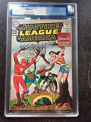 Buy JUSTICE LEAGUE OF AMERICA #9 CGC VF/NM 9.0; CM-OW; Mohawk Valley Copy! • 713.01£