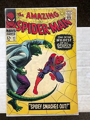 Buy Amazing Spider-Man 45 (1967) 3rd App Of The Lizard , Cents • 54.99£