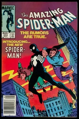 Buy Marvel The Amazing SPIDER-MAN #252 1st Black Costume In Title Newsstand NM- 9.2 • 160.60£