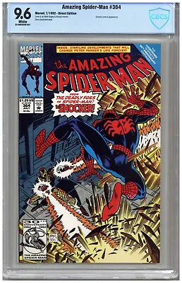 Buy Amazing Spider-Man # 364  CBCS   9.6   NM+   White Pgs   7/92  Shocker Cover & A • 59.96£
