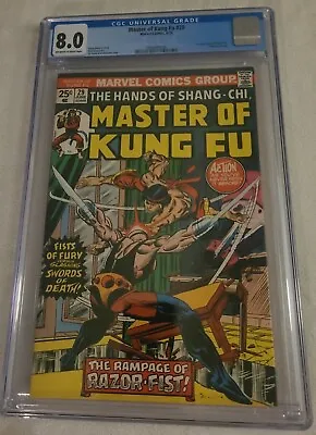 Buy MASTER OF KUNG-FU # 29 CGC Graded First Appearance Of RAZORFIST Shang Chi  • 157.68£