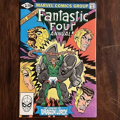 Buy Fantastic Four Annual 16 Marvel 1981 Looks NM, Dragon Man, Dragon Lord • 7.94£
