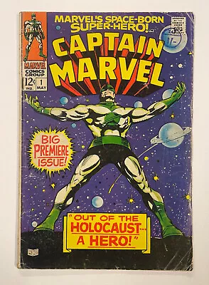 Buy Captain Marvel #1. May 1968. Marvel. Vg. 1st Issue In 1st Solo Series! • 75£