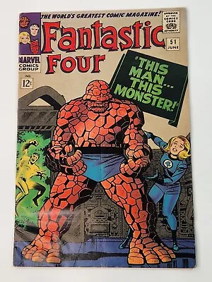 Buy Fantastic Four 51 Intro Of Negative Zone 2nd App Wyatt Wingfoot Silver Age 1966 • 55.20£