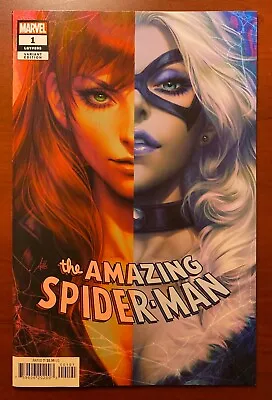 Buy AMAZING SPIDER-MAN #1 NM 2022 Stanley ARTGERM Lau Mary Jane & Black Cat Variant • 12.83£