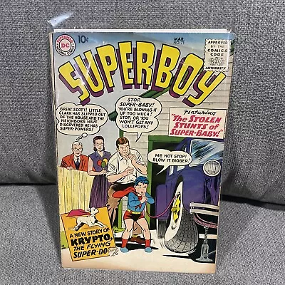 Buy Superboy #71 (3.0) The Stolen Stunts Of Super-baby! 1958 • 15.89£