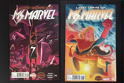 Buy Ms. Marvel #16 + 17 (2015) Captain Marvel + Ms. Marvel 1st Meeting + 1st Cover • 11.82£