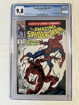 Buy Amazing Spider-Man #361 1st Printing CGC 9.8 1992 1st Carnage • 301.19£