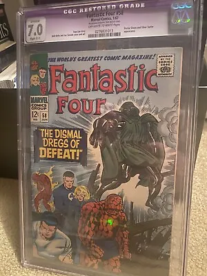 Buy FANTASTIC FOUR #58 Comic CGC 7.0 DOCTOR DOOM Silver Surfer Marvel 1967 Stan Lee • 102.93£