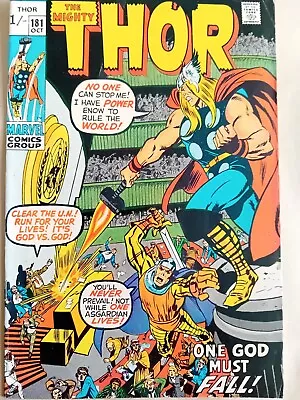 Buy Thor #181 - FN- (5.5) Marvel 1970 - Pence Copy - Neal Adams Art / Loki App • 9.99£