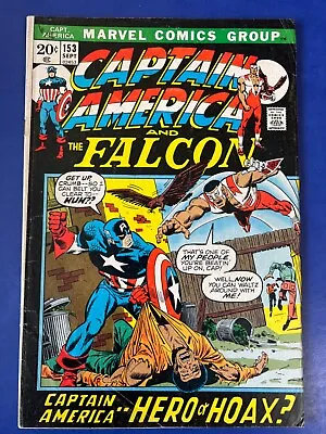Buy Captain America #153 1st App Jack Monroe & William Burnside 1972 Comic Book VG • 8.70£