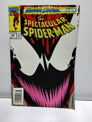 Buy The Spectacular Spider-Man #203 (Marvel Comics August 1993) Maximum Carnage #13 • 5.74£