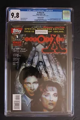 Buy X-FILES #1 1st Scully Mulder Comics TV 1995 TOPPS Serial Number VARIANT CGC 9.8 • 151.11£