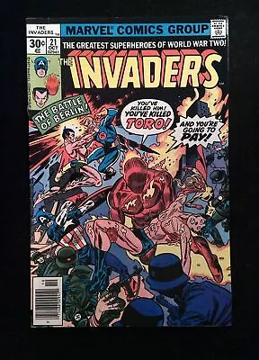 Buy Invaders #21  MARVEL Comics 1977 VF- NEWSSTAND • 15.81£
