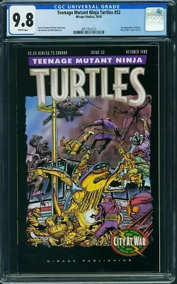 Buy Teenage Mutant Ninja Turtles #52 CGC 9.8 1992 Mirage 1st App Of KARAI Low Print • 236.52£