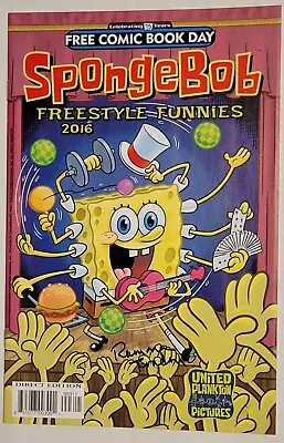 Buy SPONGEBOB Freestyle Funnies 2016 FCBD SIGNED BY RAMONA FRADON + COA NM • 21.33£