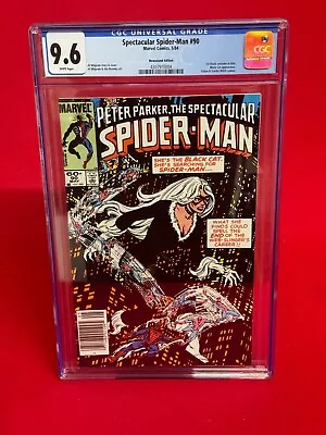 Buy Spectacular Spider-Man #90 Newsstand CGC 9.6 White Pages 1st Black Costume • 99.94£
