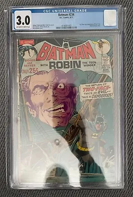 Buy Batman #234 CGC 3.0 (1971) 1st Silver Age Appearance Of Two-Face • 299.99£