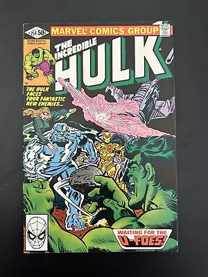 Buy The Incredible Hulk #254 VF- 1st Appearance Of The U-Foes.(Marvel 1980) • 39.41£
