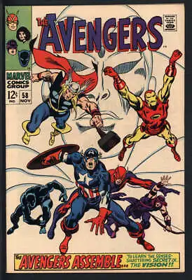 Buy Avengers #58 7.5 // Origin Of The Vision Marvel Comics 1968 • 75.15£