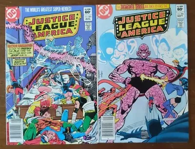 Buy Justice League Of America #205 & 206 - Newsstand Lot George Perez Demons - 1982 • 11.85£
