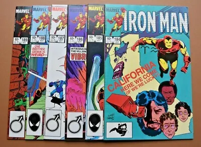 Buy 1984 Marvel Comics Iron Man #'s 184 185 186 187 188 189 ~ 6 Book Run Lot ~ VF NM • 27.80£