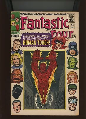 Buy (1966) The Fantastic Four #54: SILVER AGE! KEY! (3RD) BLACK PANTHER! (1.8/2.0) • 16.43£