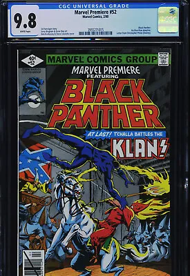 Buy MARVEL PREMIERE #52 - CGC-9.8, WP - Black Panther Vs KKK Classic! Highest Graded • 223.87£