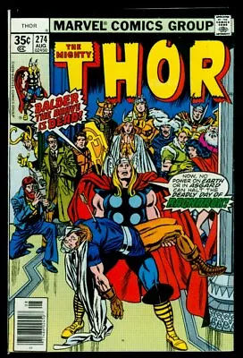 Buy Marvel Comics The Mighty THOR #274 Death Of Balder VFN- 7.5 • 15.80£