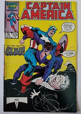 Buy Captain America #325 (Marvel Comics, 1987) Slug, Nomad • 2.36£