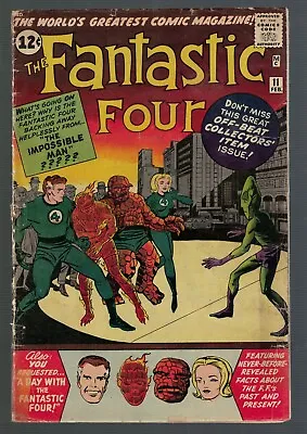 Buy Marvel Comics Fantastic Four 11 1962 VG- 3.5 1st Impossible Man & Origin Story  • 379.99£