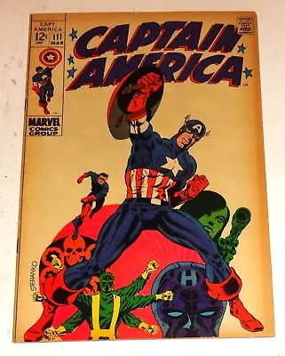Buy Captain America #111 Steranko Classic 9.0/9.2 1969 Greatest Cover • 154.90£