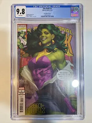 Buy She-hulk #1 (stanley  Artgerm  Lau Variant) Comic Book ~ Cgc Graded 9.8 Nm/m • 70.20£
