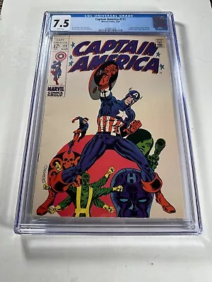 Buy Captain America #111 Death Of Steve Rogers Identity CGC 7.5 Marvel Comics 1969 • 110.68£