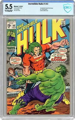Buy Incredible Hulk #141 CBCS 5.5 1971 21-41C48BC-006 • 91.04£