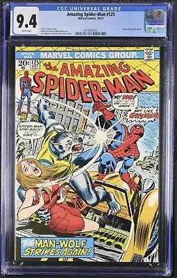 Buy Amazing Spider-Man # 125 CGC 9.4 WP ❄️ Marvel - 1973 Origin Of Man-Wolf • 179.89£