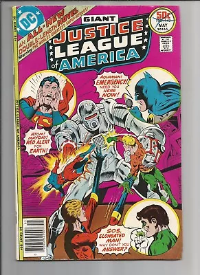 Buy Justice League Of America #142 Giant Fn-  Ow/white Pages Dc Bronze  Comic 1977 • 3.99£