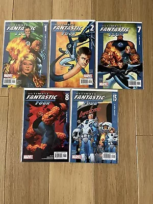 Buy Ultimate Fantastic Four #1,2,7,8,15 VFN/NM- 2004 *MARK MILLAR* • 4.99£