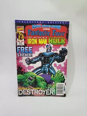 Buy Vintage Marvel Heroes Reborn Fantastic Four Iron Man Hulk No.24 Comic 1999 • 3.99£