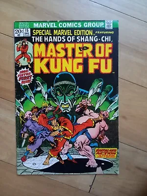 Buy SPECIAL MARVEL EDITION #15 F- DECEMBER 1973 MASTER OF KUNG FU 1st Shang-Chi  • 200£