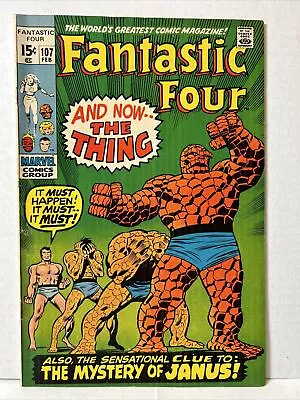 Buy Fantastic Four #107 -Marvel 1971- 1st App. Of Nega-Man - Buscema Cover *Fine* • 24.12£