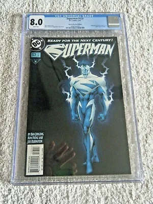 Buy 1997 Dc Comics Superman #123 Variant Cgc 8.0 Ron Frenz Joe Robinstein Glow Cover • 39.82£