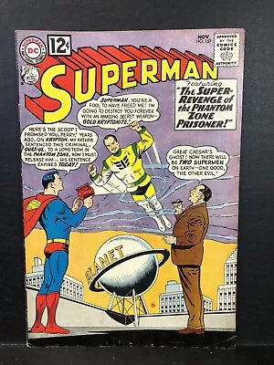 Buy Superman #157 Nice Unrestored Silver Age Superhero Vintage DC Comic 1962 FN+ • 31.73£