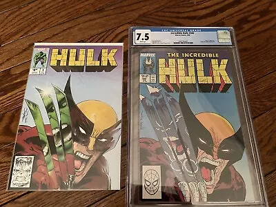 Buy Incredible Hulk #340 CGC 7.5 White Pages W/Hulk Vol. 4 #1 Mayhew Cover • 155.84£