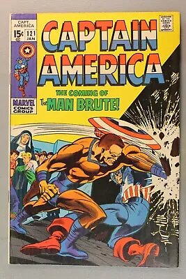 Buy CAPTAIN AMERICA #121  The Coming Of The Man Brute!  1970 Stan Lee & Gene Colan • 9.48£